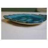 Leaf Shaped Glazed Ceramic Dish