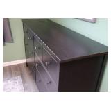 Modern Black 8-Drawer Dresser