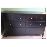 Modern Black 8-Drawer Dresser