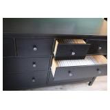 Modern Black 8-Drawer Dresser