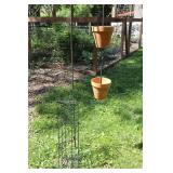 Butterfly Double Hanging Planter Stand With 2 Pots