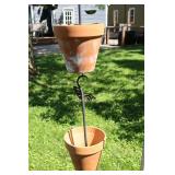 Butterfly Double Hanging Planter Stand With 2 Pots