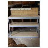 Metal Work Bench with Pegboard