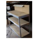 Metal Work Bench with Pegboard