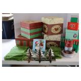 Mixed Lot Christmas Boxes, Ribbon, Organza Gift Bags & Stocking Holders
