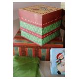 Mixed Lot Christmas Boxes, Ribbon, Organza Gift Bags & Stocking Holders
