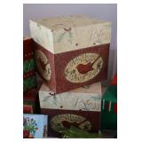 Mixed Lot Christmas Boxes, Ribbon, Organza Gift Bags & Stocking Holders