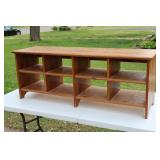 Wooden 8-Compartment Mudroom Rack