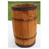 Wooden Barrel With Metal Banding