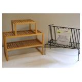 Wood & Metal Storage Shelves