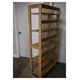 Solid Teak Wood Bookshelf Unit 61 X 27.5 X 12.5 in