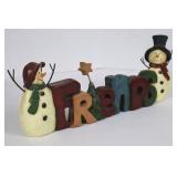 Holiday Decorations Nativity Scene & FRIENDS Snowman Sign