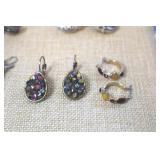 Costume Jewelry Mixed Lot With Butterfly Jewelry Box