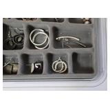 Costume Jewelry Earrings Mixed Lot With Jewelry Box