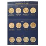 Whitman Presidential Dollars 2007-2016 Coin Album