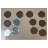 World War II Patriotic Wheat Pennies Collection
