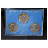 1979 Susan B Anthony Dollar First Year Mint Set (Lot of 3)