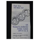 1979 Susan B Anthony Dollar First Year Mint Set (Lot of 3)