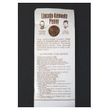 Lincoln-Kennedy Penny Collectible Card With Coin