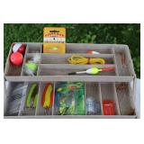 Fishing Gear Mixed Lot With Tackle Box, Net & Reels