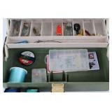 Fishing Gear Mixed Lot With Tackle Box, Net & Reels