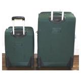 Dark Green Rolling Luggage Set (2 Pieces)