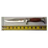 Frost Great White Buffalo Knife – Limited Edition Fixed Blade Hunting Knife with Leather Sheath – Approx. 11"