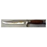 Frost Great White Buffalo Knife – Limited Edition Fixed Blade Hunting Knife with Leather Sheath – Approx. 11"