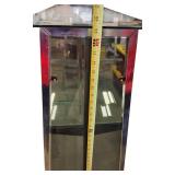 Modern Glass Display Shelf Cabinet – 66” Wide Contemporary Multi-Tier Shelving Unit