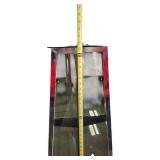 Modern Glass Display Shelf Cabinet – 66” Wide Contemporary Multi-Tier Shelving Unit