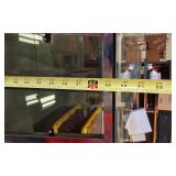 Modern Glass Display Shelf Cabinet – 66” Wide Contemporary Multi-Tier Shelving Unit