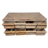 Weather Guard Heavy Duty 8-Bin Metal Parts Organizer Cabinet Shop Garage Van Storage