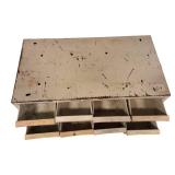 Weather Guard Heavy Duty 8-Bin Metal Parts Organizer Cabinet Shop Garage Van Storage
