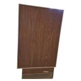 Vintage 72” Glass Display Showcase Cabinet Store Counter Woodgrain Retail Case