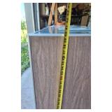 Vintage 72” Glass Display Showcase Cabinet Store Counter Woodgrain Retail Case