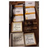 Wedding Decor & Event Supply Misc Lot – Chafing Set, Curtain Lights, Rustic Signs & Craft Décor