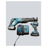 Makita 18V LXT Brushless Power Tool Bundle – XDT13 Impact Driver, XRJ04 Recip Saw, 2 Batteries & Charger – Tested