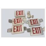Lot of 6 Emergency Exit Signs & Emergency Lights