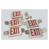 Lot of 6 Emergency Exit Signs & Emergency Lights