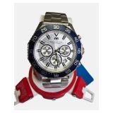 TechnoMarine Mare Vivo Men’s 44mm Steel Watch TM225082 – Blue Bezel – Retail $329
