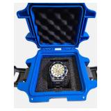 TechnoMarine Mare Vivo Men’s 44mm Steel Watch TM225082 – Blue Bezel – Retail $329