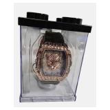 AJ Men’s Luxury Watch Green & Rose Gold Tone Tiger Dial w/ Box – Retail $299