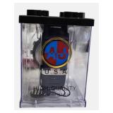 AJ Men’s Black & Blue Sport Watch w/ Display Box – Oversized Designer Style – Retail $319