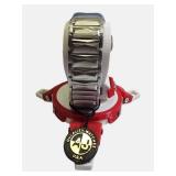 AJ Men’s Silver Tone Designer Style Watch w/ Box – Black Dial – Retail $329