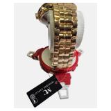 Miykon Men’s 49mm Gold Tone Watch Red Dial Seiko Movement – Retail $289