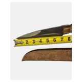 VF-143PW Fixed Blade Hunting Knife w/ Leather Sheath