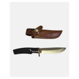 Smith & Wesson Fixed Blade Hunting Knife w/ Leather Sheath – New