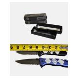 Wartech Power Rangers Folding Knife Set – Black & Blue Ranger Edition – New