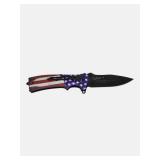 Patriotic American Flag Assisted Opening Pocket Knife – New