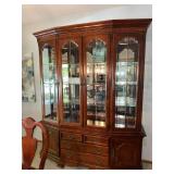 Stanley American Heritage China Hutch Cabinet 66x18x82 Lighted